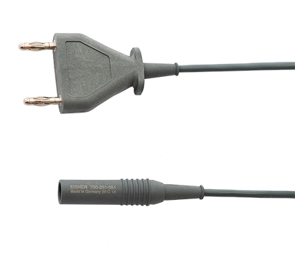 Bipolar Diathermy Cable, Round with Flat Connector, Valleylab compatible